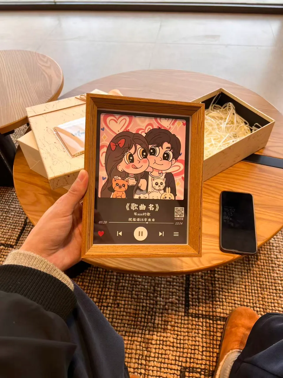 普通款定制歌曲相框实拍